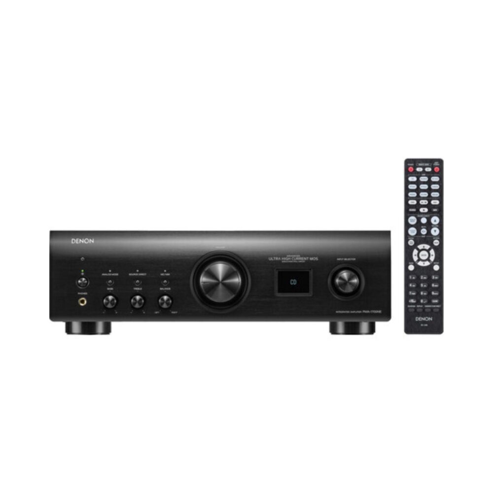 AVCore-Denon-PMA--NE-Front-View-With-Remote-Hero-Black- jpg