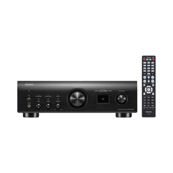 AVCore-Denon-PMA--NE-Front-View-With-Remote-Hero-Black- jpg