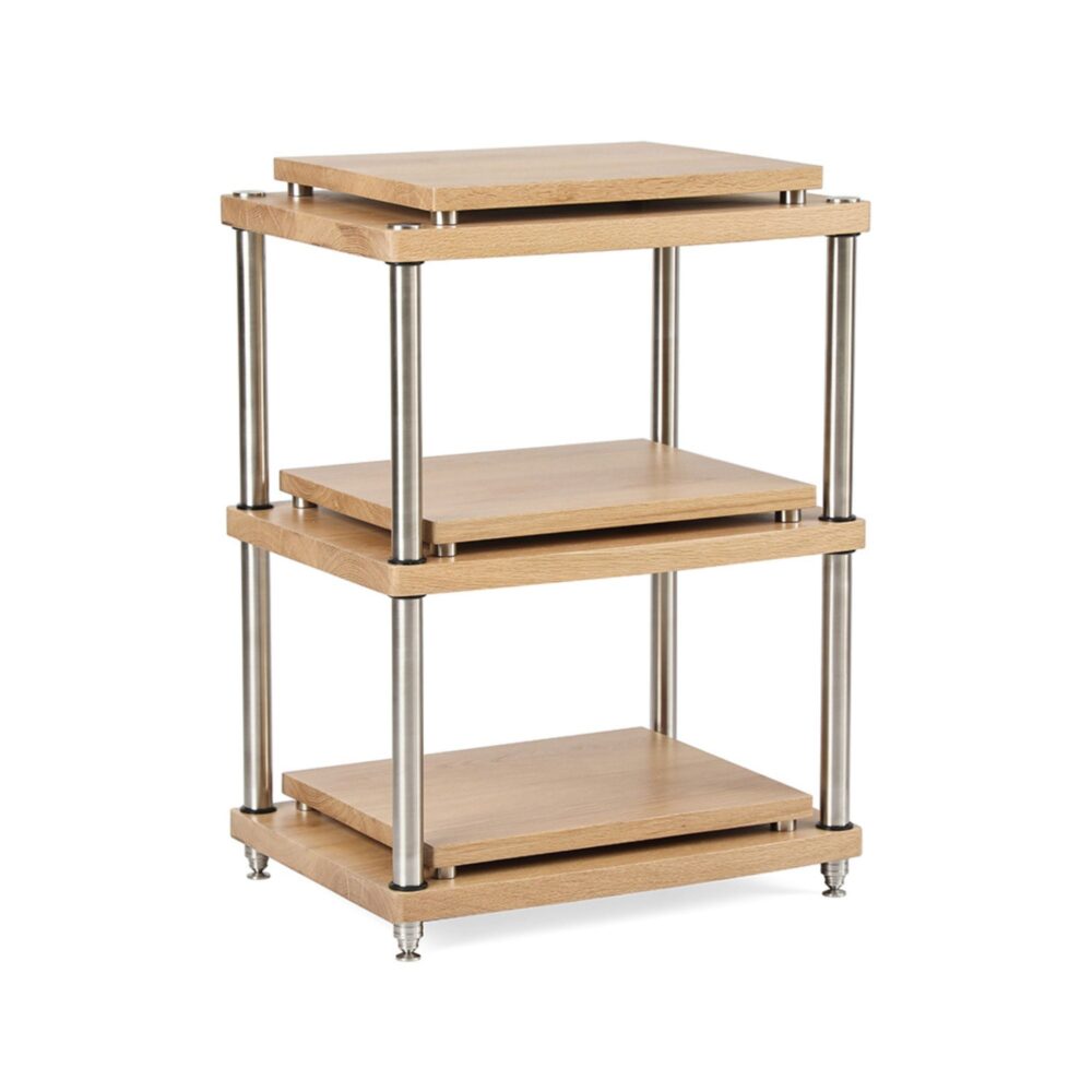 AVCore-Esthetica-Octave-Audio-Rack-Front-Angled-View-Oak-Wood jpg