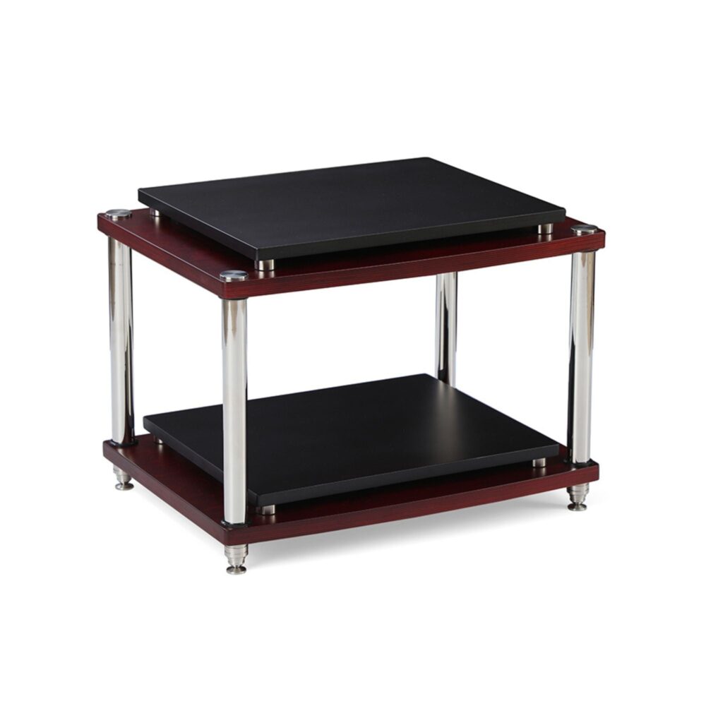 AVCore-Esthetica-Octave-Junior-Audio-Rack-Front-Angled-Hero-Mahogany- -Black jpg