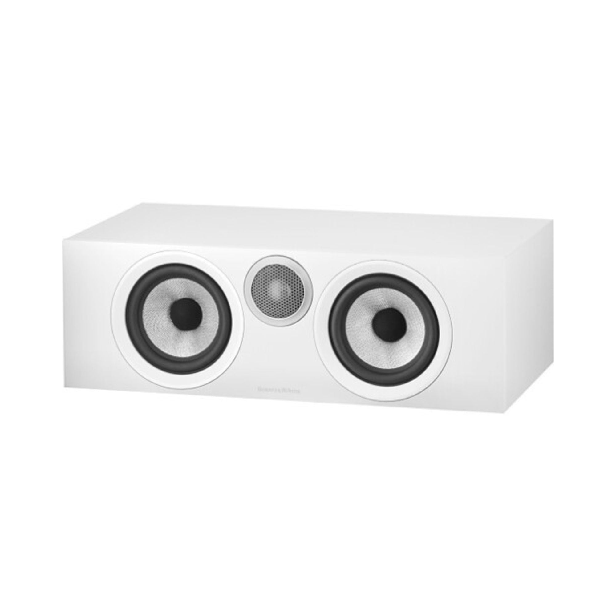 AVCore-Bowers- -Wilkins-HTM-S-Front-Angled-View-Grille-Removed-White jpg