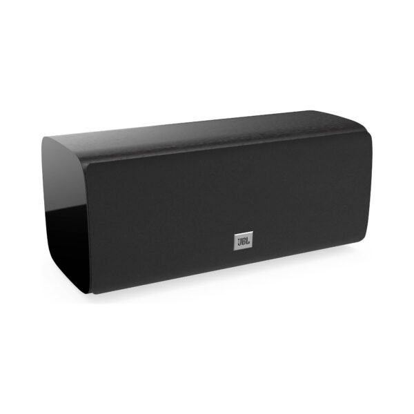 AVCore-JBL-Studio-C-Center-Channel-Speaker-Front-Angled-View-With-Grille-Dark-Wood jpg