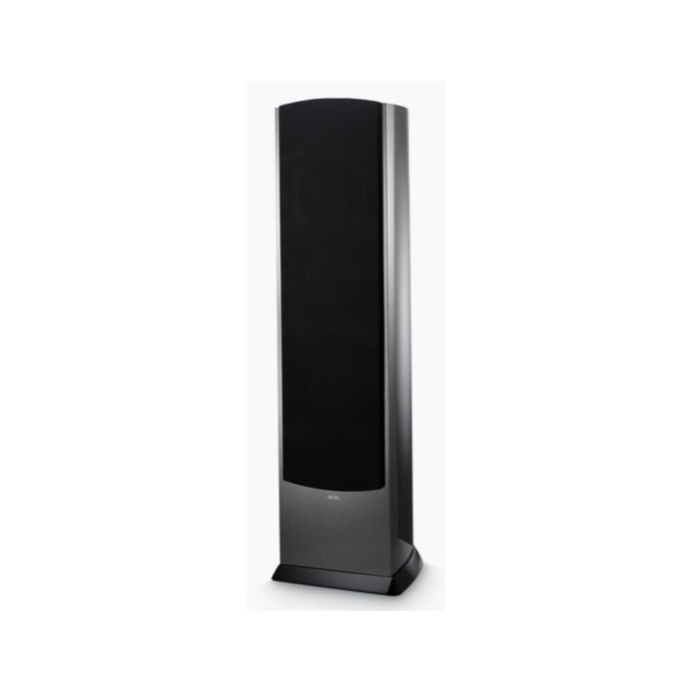 AVCore-Revel-PerformaBe-FBe-Floor-Standing-Speaker-Front-Angled-View-With-Grille-Silver jpg
