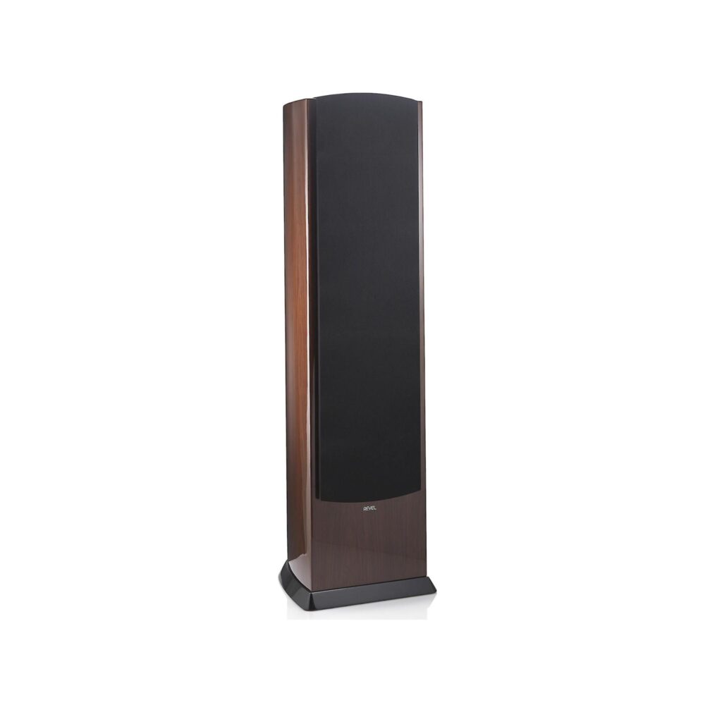 AVCore-Revel-PerformaBe-FBe-Floor-Standing-Speaker-Front-Angled-View-With-Grille-Walnut jpg