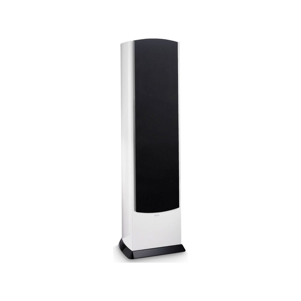 AVCore-Revel-PerformaBe-FBe-Floor-Standing-Speaker-Front-Angled-View-With-Grille-White jpg