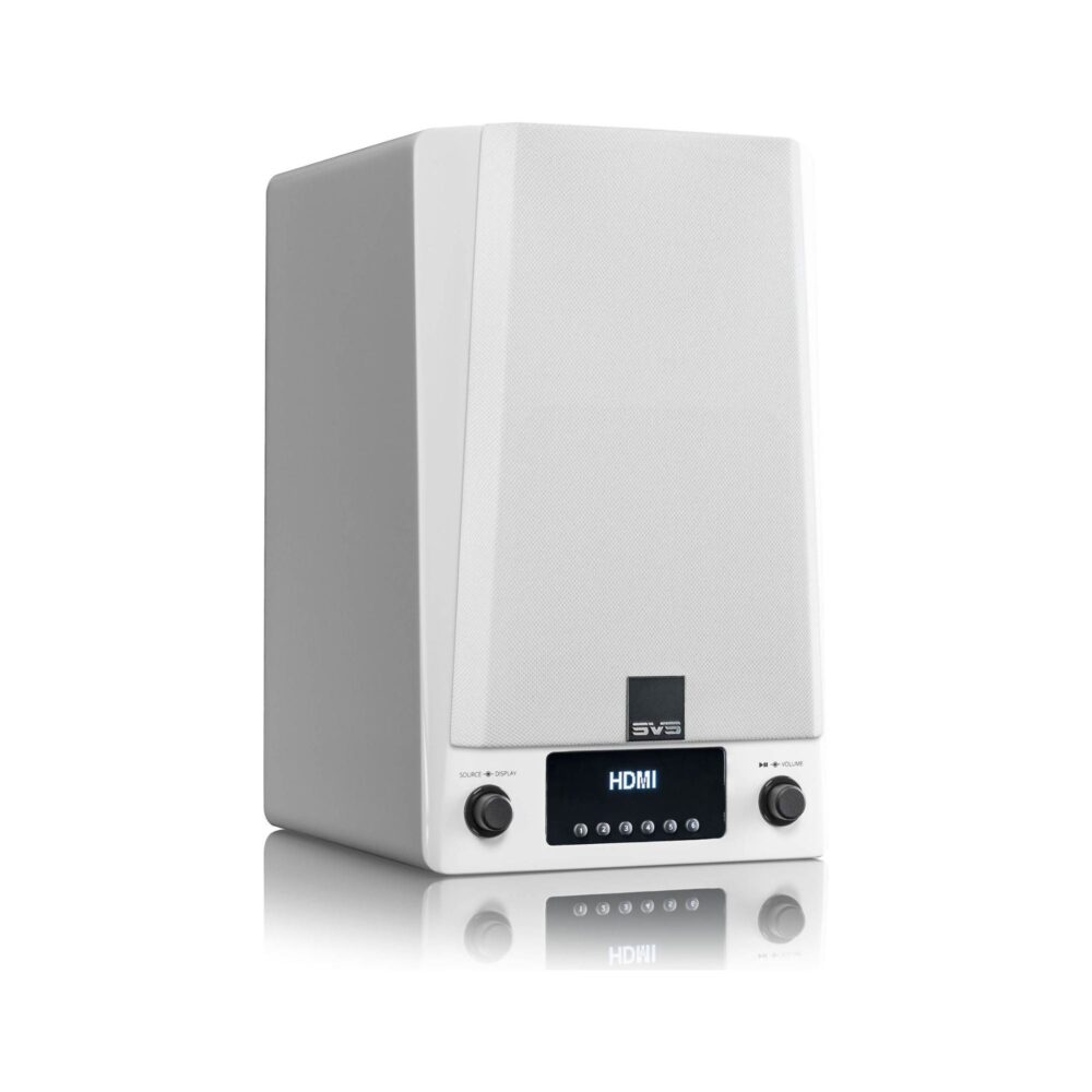AVCore-SVS-Prime-Wireless-Pro-Passive-Speaker-Shown-Included-Interconnect-Cable-Piano-Gloss-White jpg