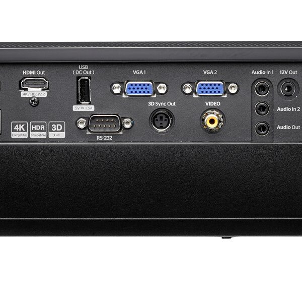 Optoma AZU617TST 4K short throw laser projector - Back